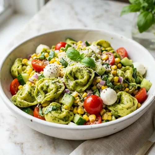 Pesto Corn Tortellini Salad 5 Pesto Corn Tortellini Salad