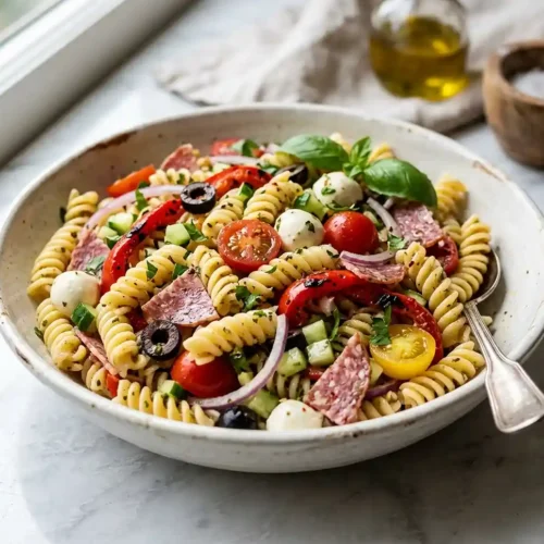 Roasted Pepper Salami Pasta Salad 5 Roasted Pepper Salami Pasta Salad