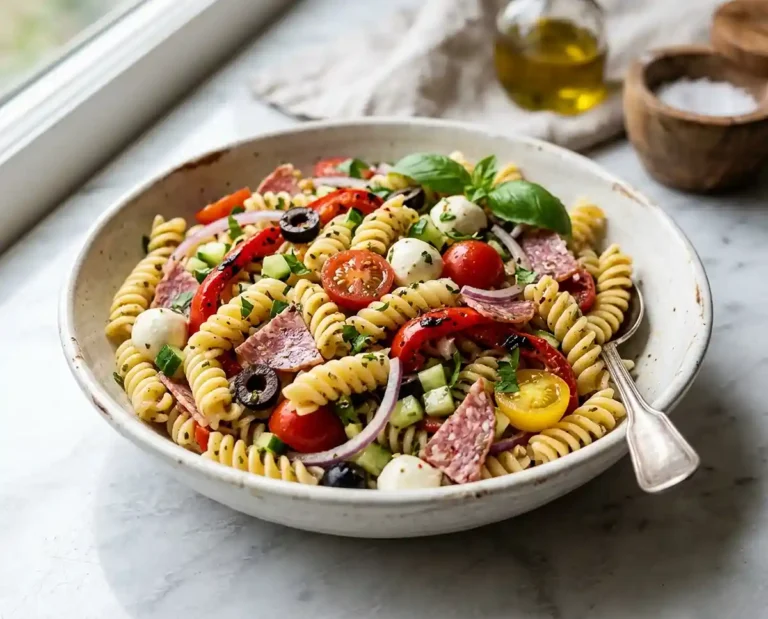 Roasted Pepper Salami Pasta Salad