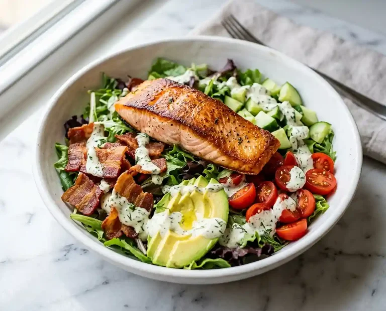 Salmon BLT Avocado Salad