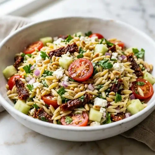 Sun Dried Tomato Orzo Picnic Salad