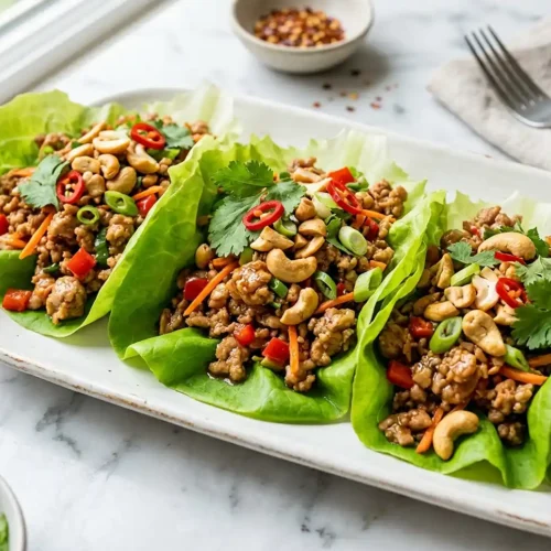 Thai Cashew Turkey Lettuce Salad 5 Thai Cashew Turkey Lettuce Salad