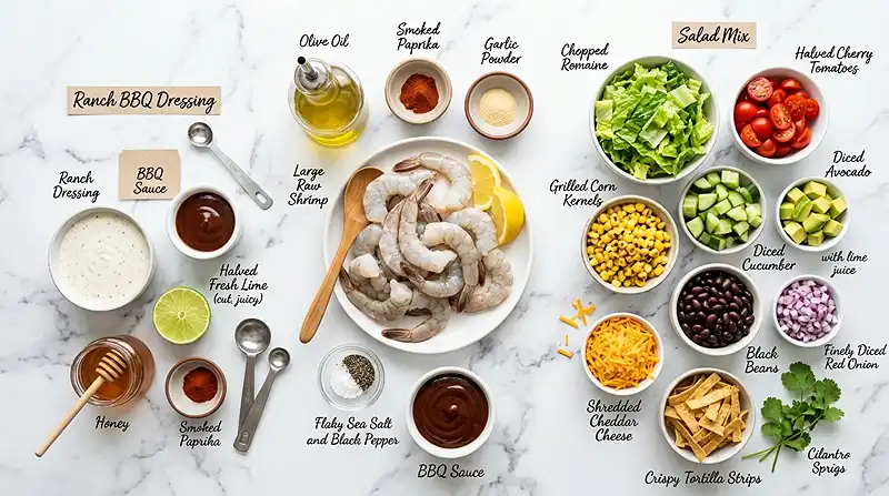 BBQ Shrimp Ranch Chopped Salad 2 bbq shrimp salad