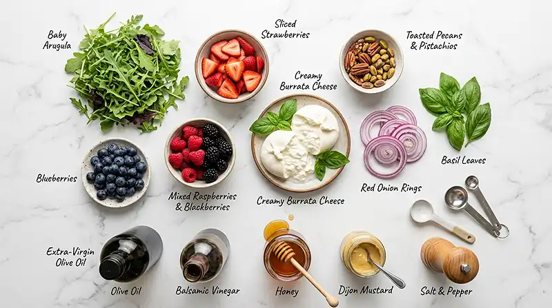 berry burrata salad