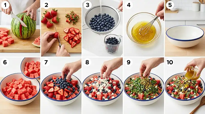 Firecracker Watermelon Berry Feta Salad 3 berry feta salad