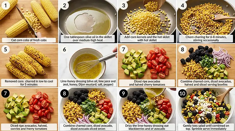 Charred Corn Blackberry Avocado Salad 3 blackberry salad