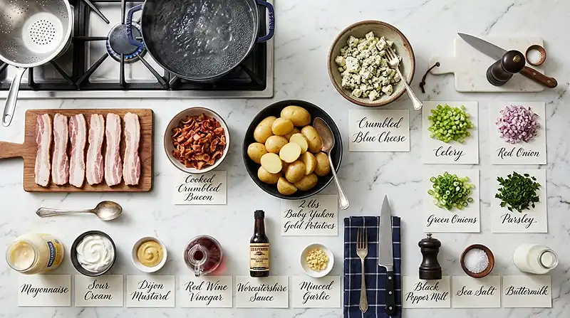 Steakhouse Blue Cheese Potato Salad 2 blue cheese potato salad