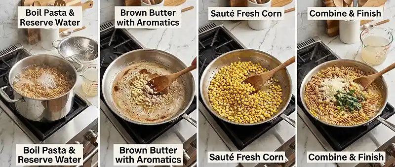 Brown Butter Corn Pasta Salad 3 brown butter pasta salad