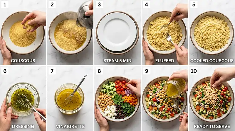 Mediterranean Couscous Chickpea Crunch Salad 3 chickpea salad