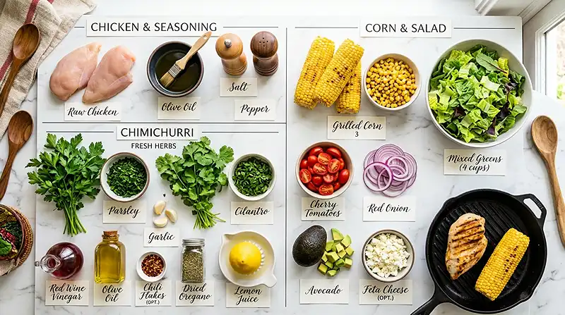 Chimichurri Chicken Corn Salad 2 chimichurri chicken salad
