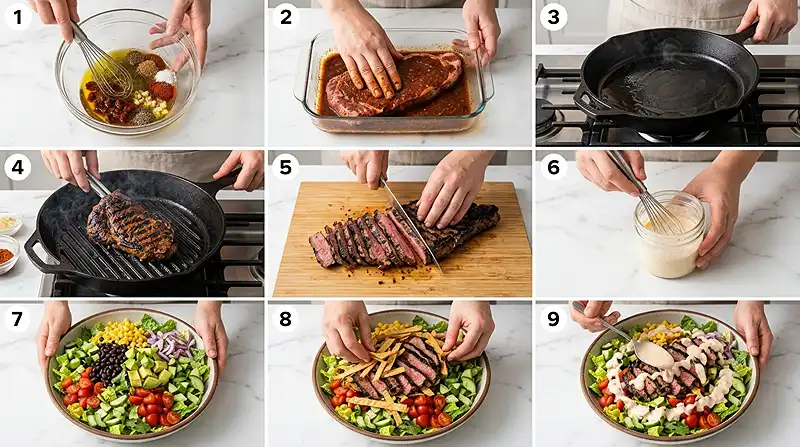 Chipotle Lime Steak Taco Salad 3 chipotle steak salad