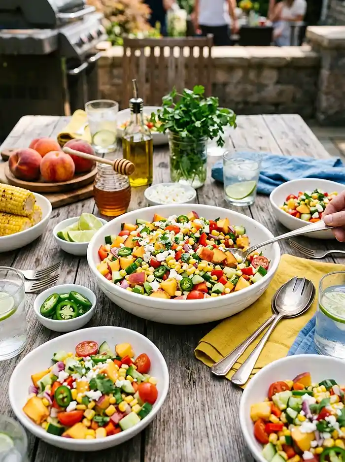 Peach Corn Jalapeno Chopped Salad 4 chopped salad