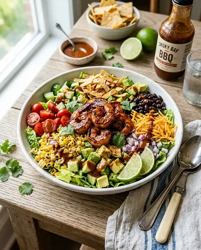 BBQ Shrimp Ranch Chopped Salad 4 chopped salad