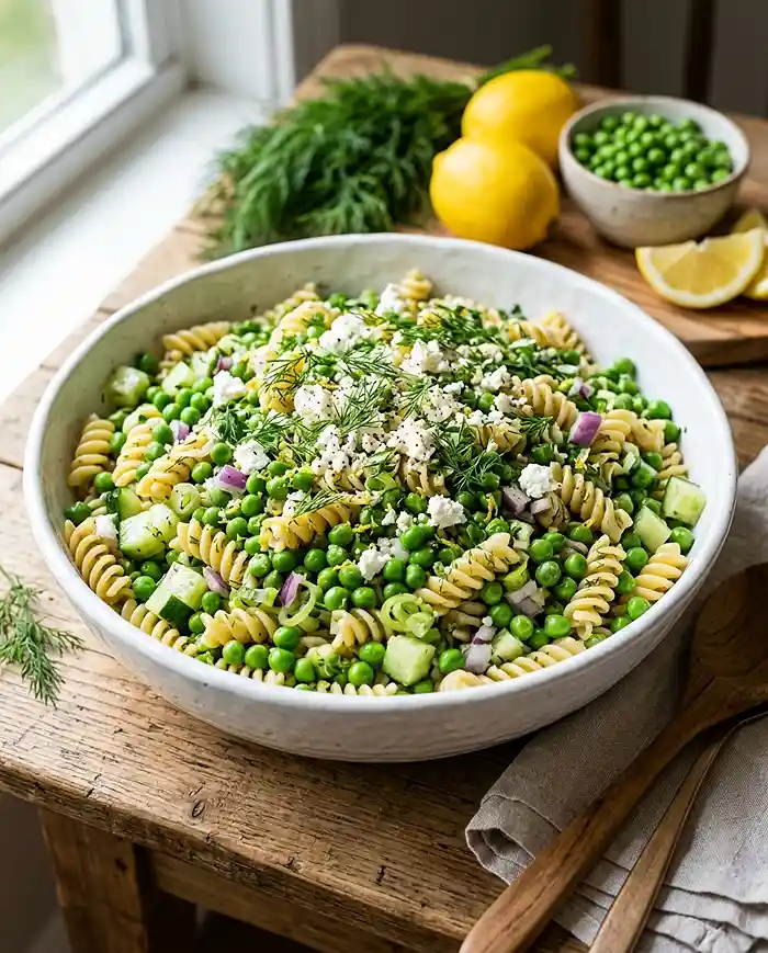 Lemon Dill Pea Pasta Salad 4 cold pasta salad