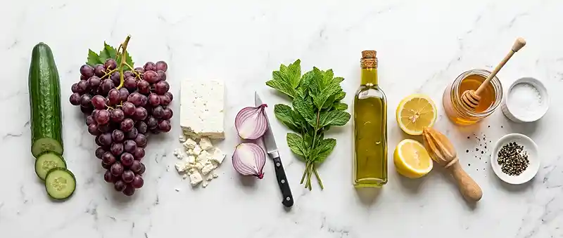 Cucumber Grape Feta Salad 2 cucumber grape salad