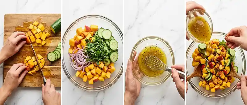 Peach Mango Cucumber Salad 3 cucumber salad