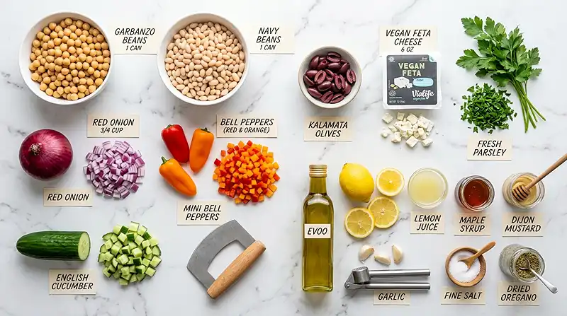 Mediterranean Dense Bean Salad 2 dense bean salad recipe mediterranean