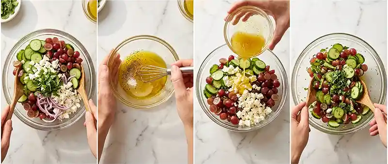 Cucumber Grape Feta Salad 3 feta salad