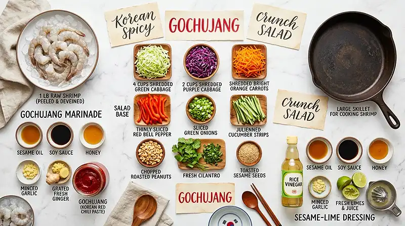Gochujang Shrimp Cabbage Crunch Salad 2 gochujang shrimp salad