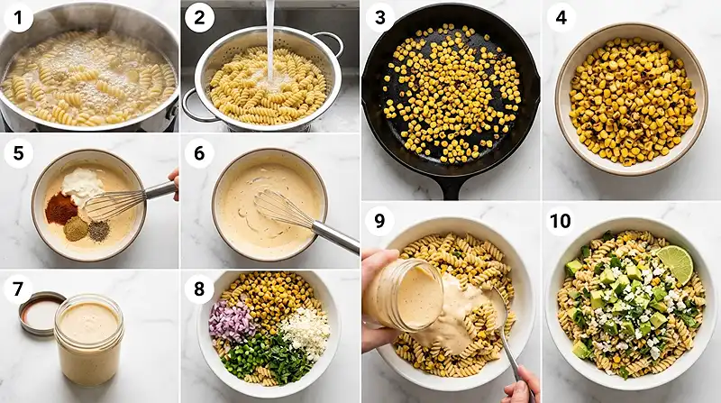 Greek Yogurt Street Corn Pasta Salad 3 greek yogurt pasta salad