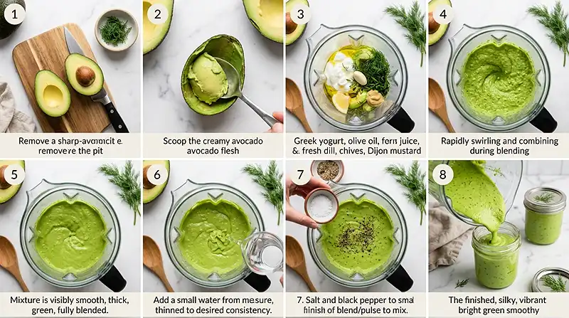 Creamy Avocado Dill Dressing 3 green dressing