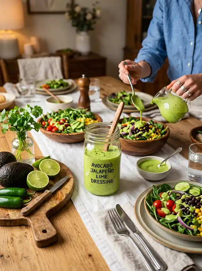 Avocado Jalapeno Lime Dressing 4 green dressing