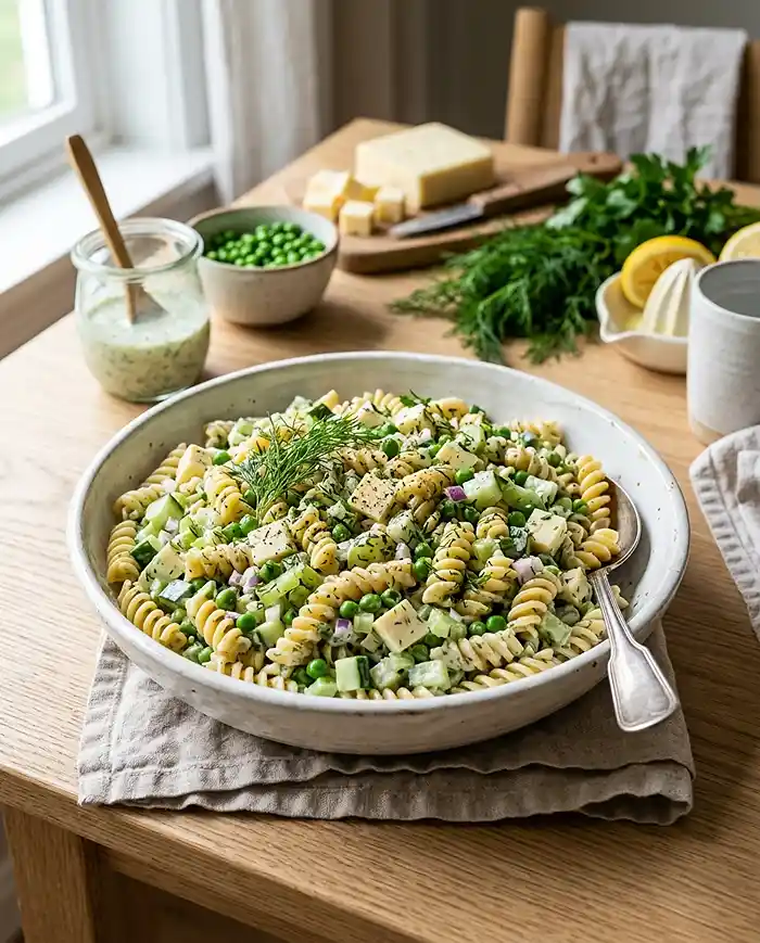Dill Havarti Pea Pasta Salad 4 havarti salad