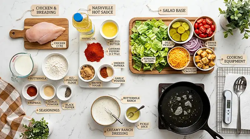 Nashville Hot Chicken Pickle Salad 2 hot chicken salad