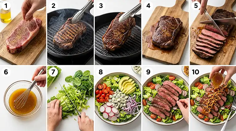 hot honey steak salad