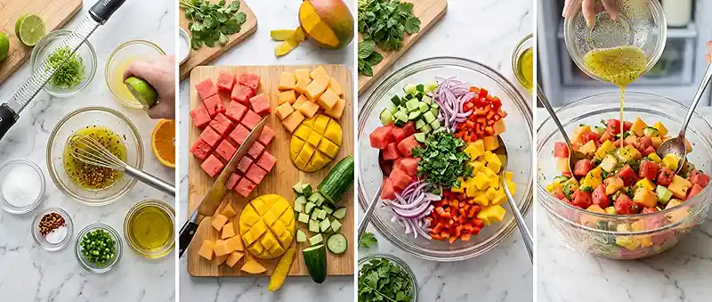 Sweet Heat Watermelon JalapeƱo Salad 3 jalapeno salad