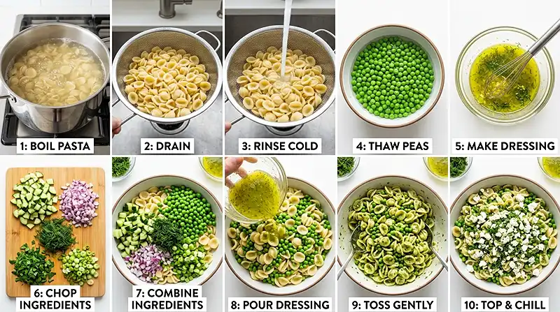 Lemon Dill Pea Pasta Salad 3 lemon dill salad