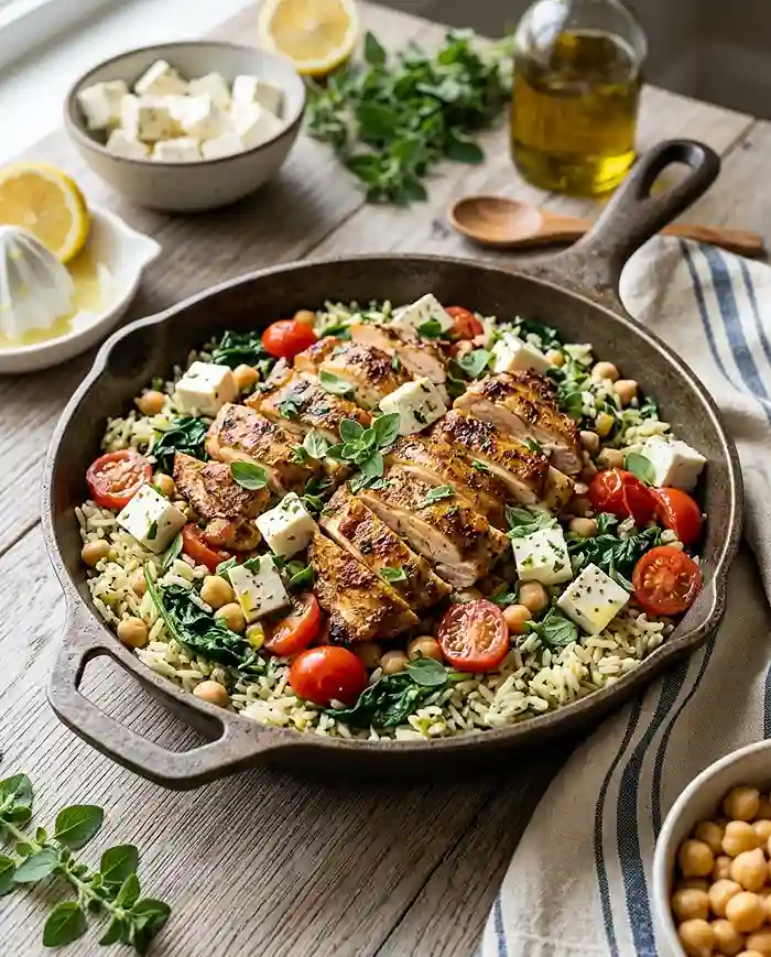 Greek Lemon Chicken Rice Salad 4 main dish salad
