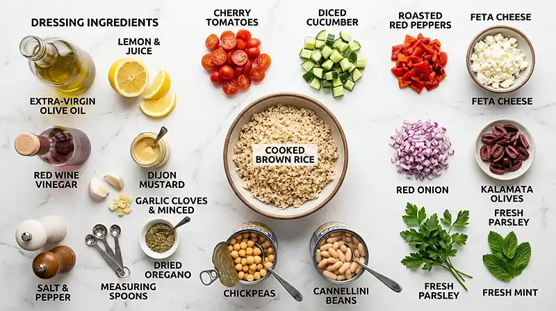 Mediterranean Rice Bean Picnic Salad 2 mediterranean picnic salad