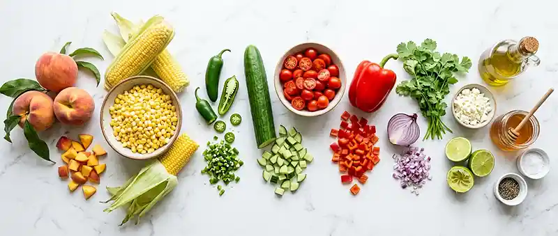 Peach Corn Jalapeno Chopped Salad 2 peach corn salad
