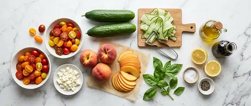 peach tomato salad