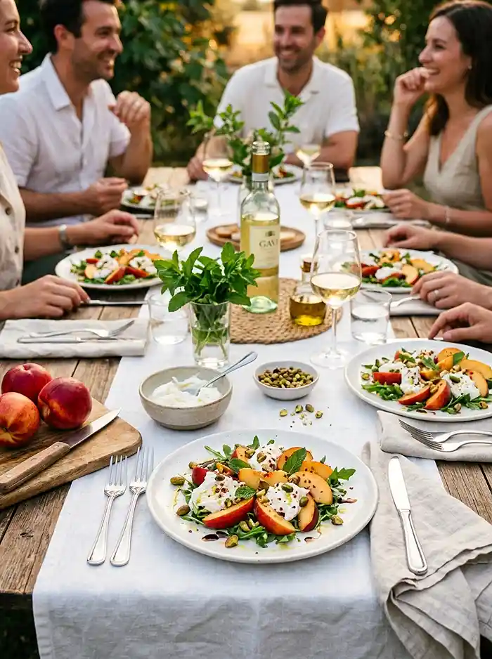 Nectarine Burrata Pistachio Salad 4 pistachio salad