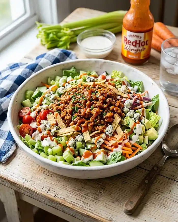 Buffalo Ranch Turkey Chopped Salad 4 protein salad