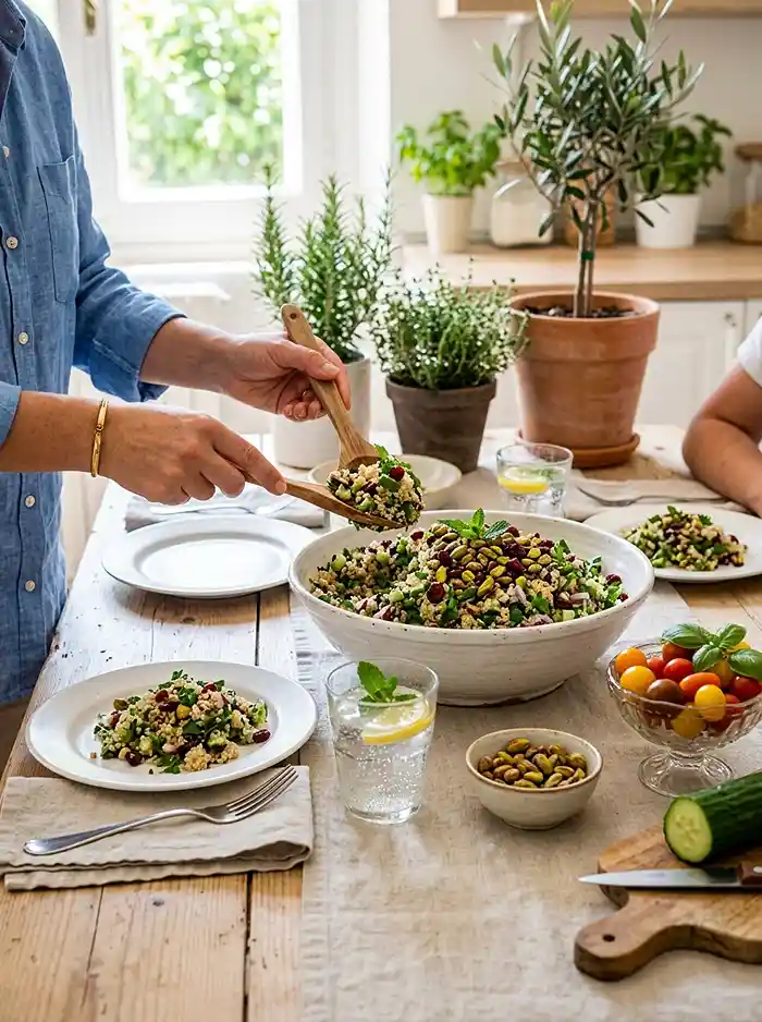 quinoa cranberry and pistachio salad