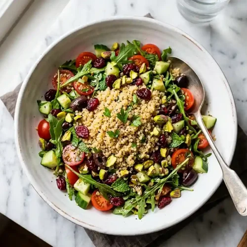 quinoa pistachio cranberry salad​