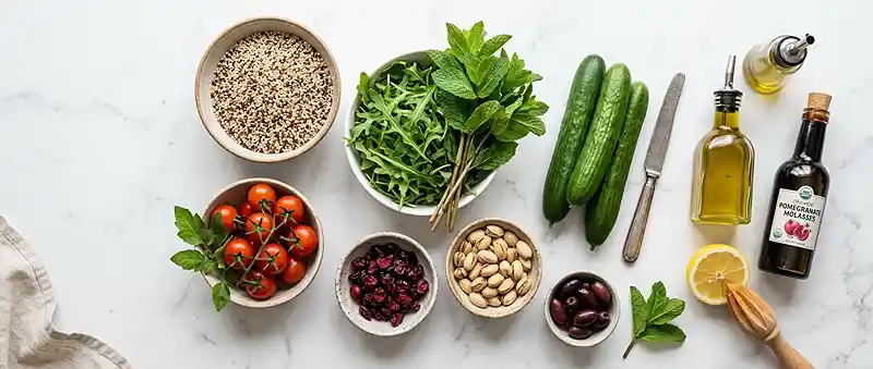 quinoa salad with cranberries and pistachios​