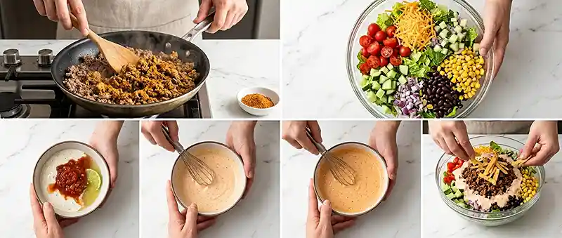 Ranch Taco Lettuce Chop Salad 3 ranch chopped salad