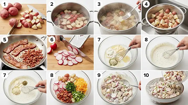 Loaded Ranch Red Potato Radish Salad 3 ranch potato salad