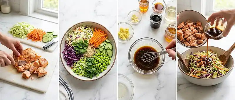 Ginger Sesame Salmon Slaw Salad 3 sesame salad