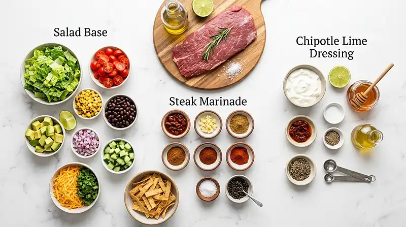 Chipotle Lime Steak Taco Salad 2 steak taco salad