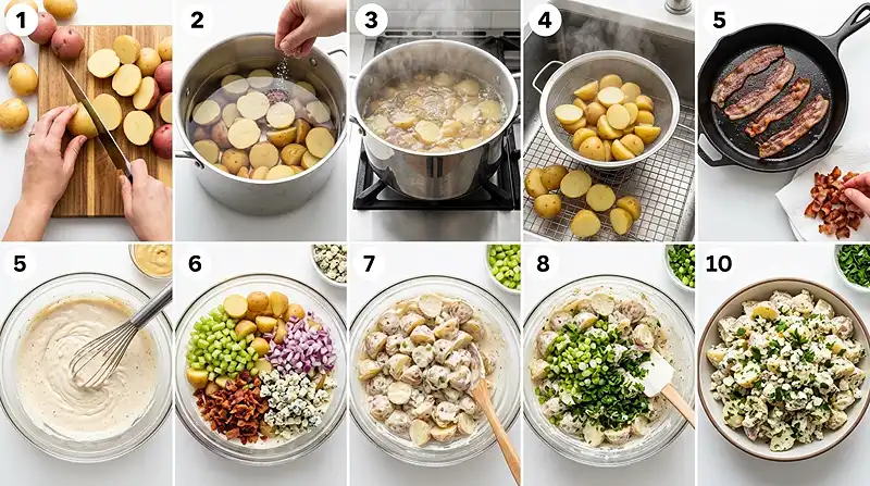 Steakhouse Blue Cheese Potato Salad 3 steakhouse potato salad