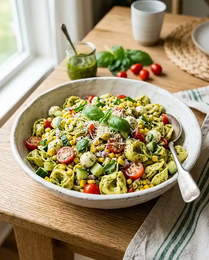 Pesto Corn Tortellini Salad 4 summer pasta salad