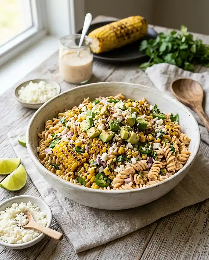 Greek Yogurt Street Corn Pasta Salad 4 summer pasta salad