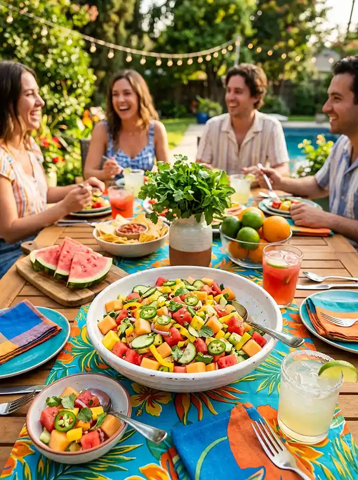 Sweet Heat Watermelon JalapeƱo Salad 4 sweet spicy salad