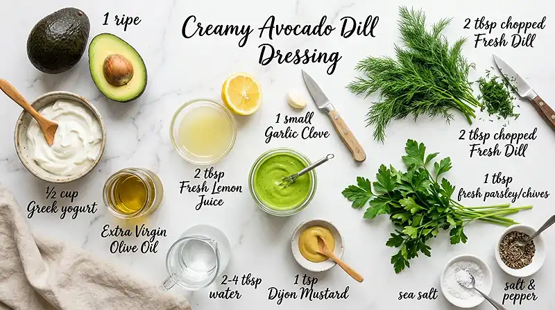 Creamy Avocado Dill Dressing 2 vocado dill dressing