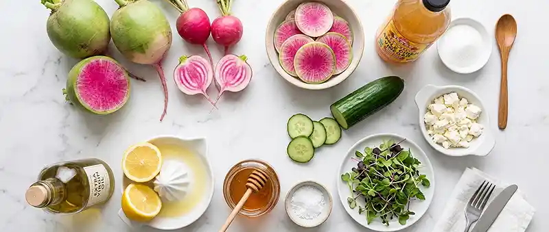 Pickled Watermelon Radish Crunch Salad 2 watermelon radish salad